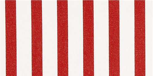 Zoom Tybee Stripe Jockey Fabric in Haute Red & Natural