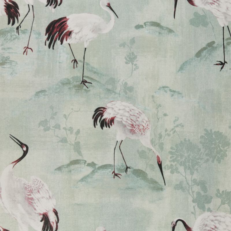 Zoom Crane Fabric in Blue