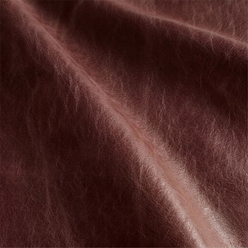 Itero Burgundy Leather Ottoman - image 4 of 5