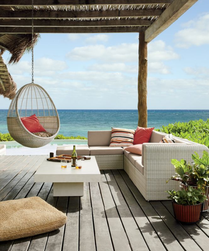 Pod Hanging Outdoor Chair with Cushion - image 4 of 12