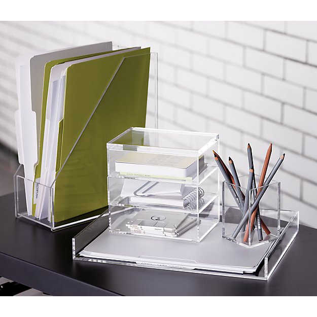 Acrylic Desk Accessories Cb2