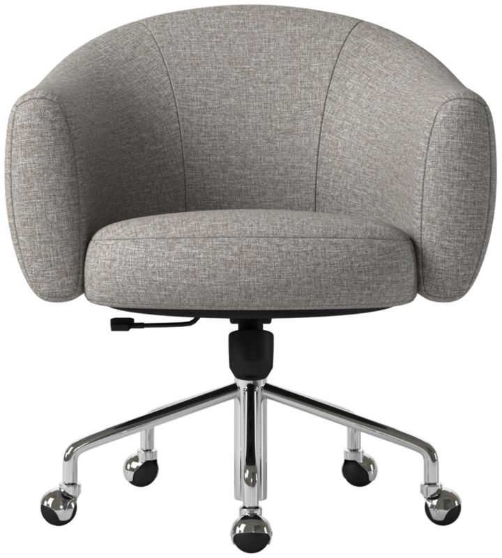 Ellessi Swivel Office Chair Taylor Felt Grey - image 0 of 7