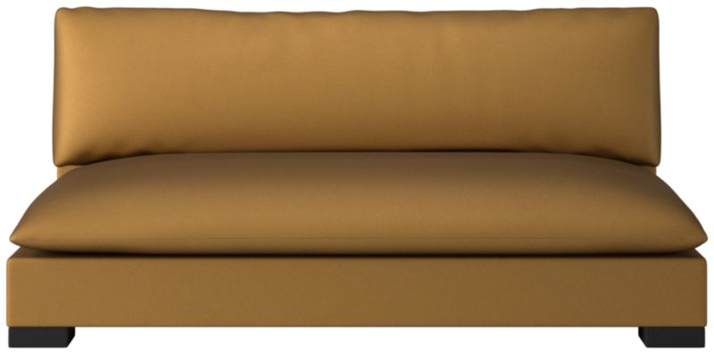 Deseo 71" Copper Brown Performance Velvet Armless Loveseat
