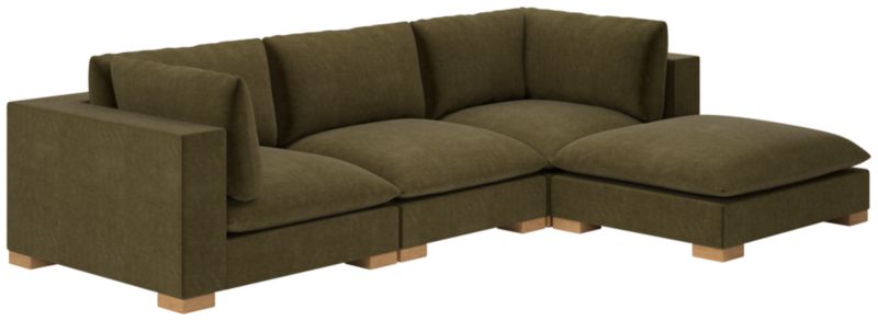 Deseo 4-Piece Modular Deep Depth Sectional Sofa - image 0 of 7