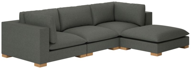 Deseo 4-Piece Modular Deep Depth Sectional Sofa - image 0 of 7