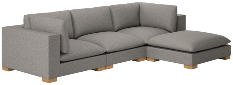 Deseo 4-Piece Modular Deep Depth Sectional Sofa - image 0 of 7