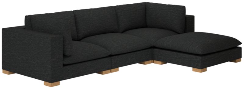 Deseo 4-Piece Modular Deep Depth Sectional Sofa - image 0 of 7