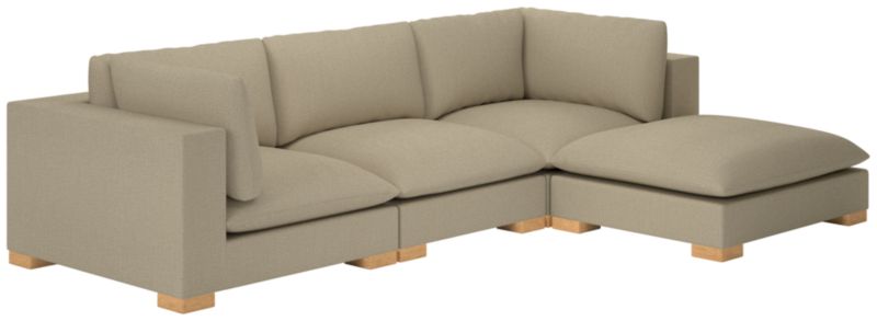 Deseo 4-Piece Modular Deep Depth Sectional Sofa - image 0 of 7