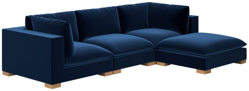 Deseo 4-Piece Modular Deep Depth Sectional Sofa - image 0 of 7