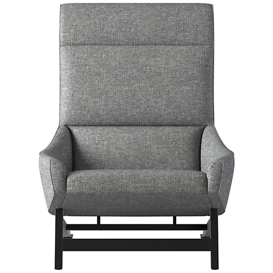 Grosseto Lounge Chair Hatch Charcoal by Gianfranco Frattini