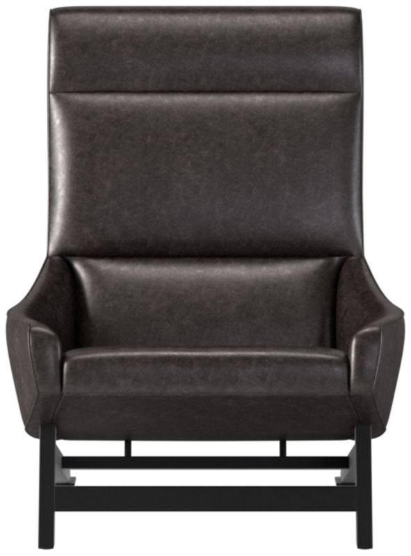 Grosseto Leather Lounge Chair Bello Black by Gianfranco Frattini - image 0 of 8