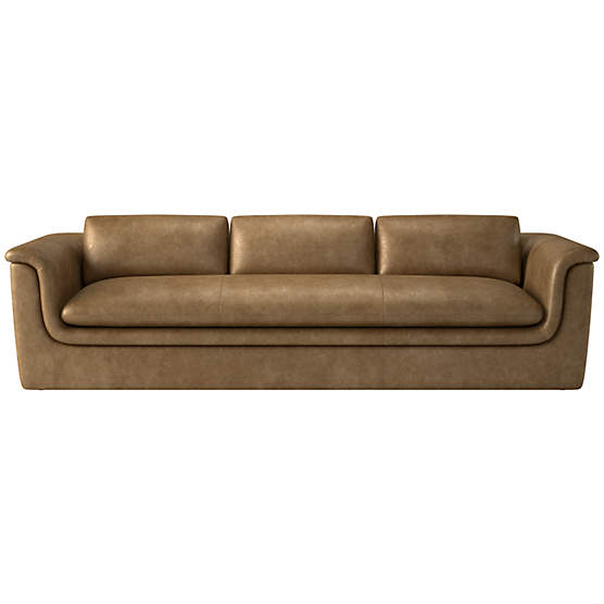 Hada Armless Leather Sofa Bello Saddle | CB2