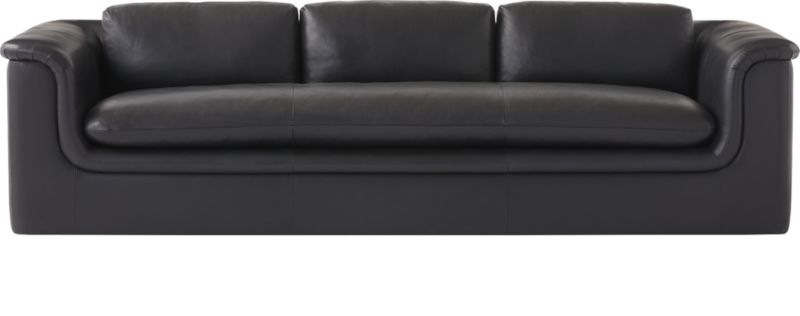 mardones black leather sofa