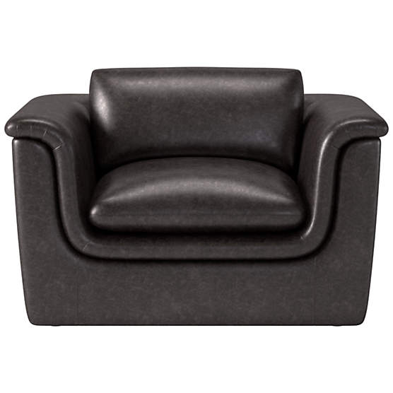 Mardones Leather Lounge Chair Bello Black