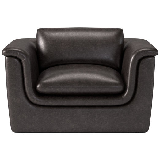 Mardones Leather Lounge Chair Bello Black