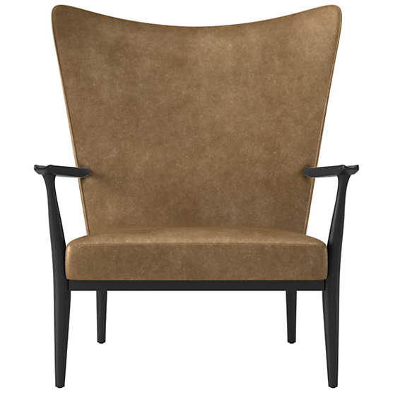 Pull-Up Bello Saddle Leather Lounge Chair Bello by Paul McCobb