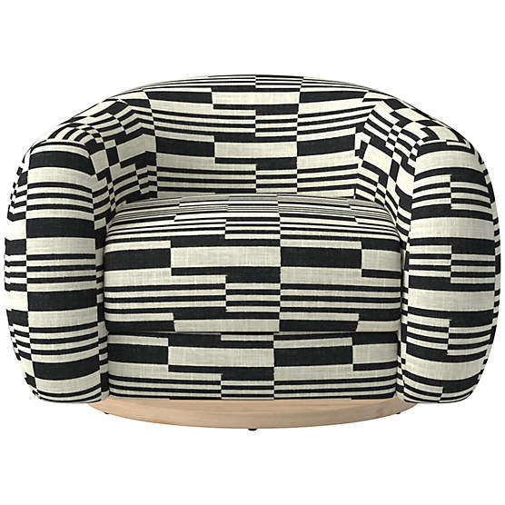 Laszlo Swivel Chair Piano Domino by Ross Cassidy