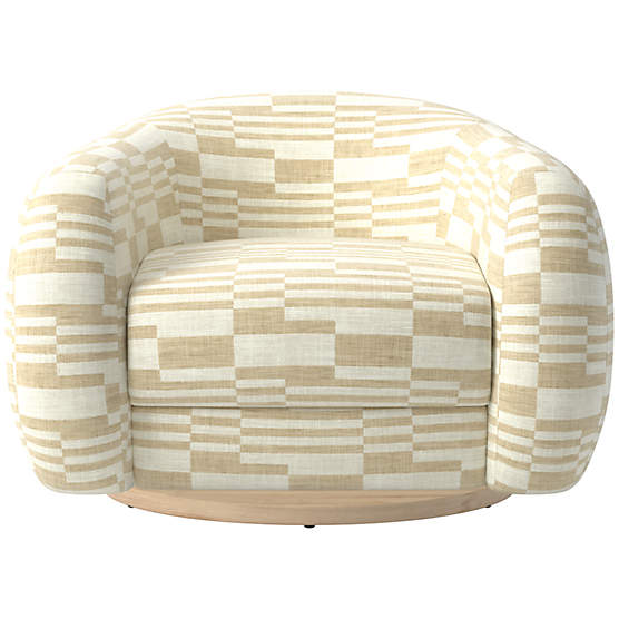Laszlo Swivel Chair Piano Cloud by Ross Cassidy