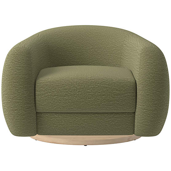Laszlo Swivel Chair Coverlet Hunter