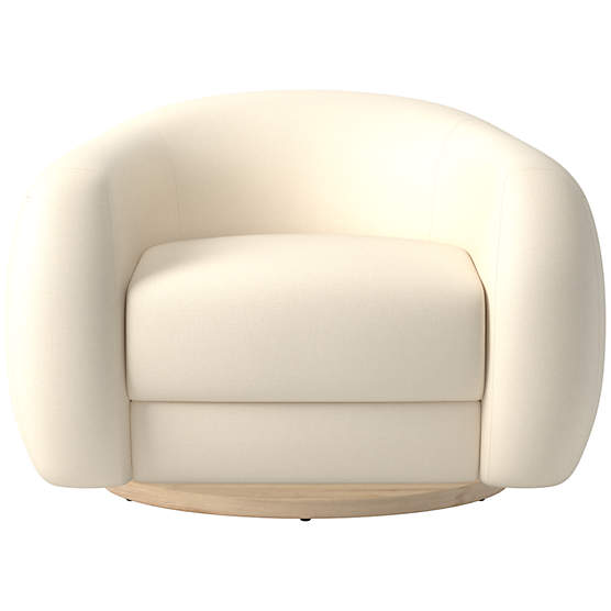 Laszlo Swivel Chair Kanvas Sand by Ross Cassidy