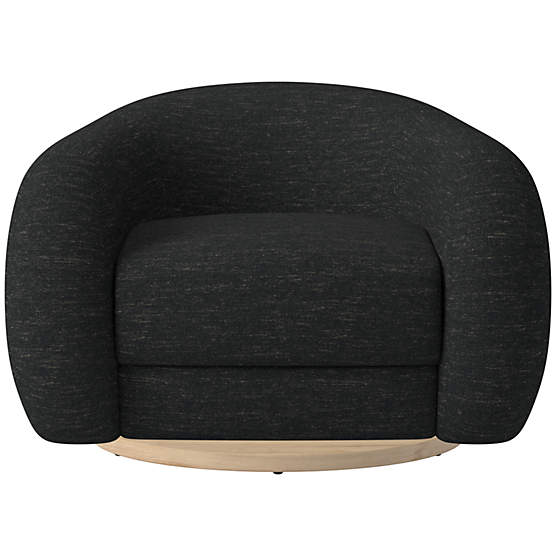 Laszlo Swivel Chair Curious Ebony by Ross Cassidy