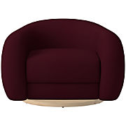 Laszlo Dark Grey Velvet Swivel Chair