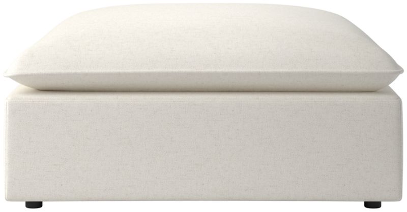 Viewing product image Lumis Snow White Performance Fabric Deep Depth Ottoman - image 1 of 6