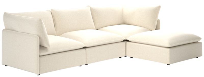 Lumis 4-Piece Modular Deep Depth Sectional Sofa - image 0 of 8