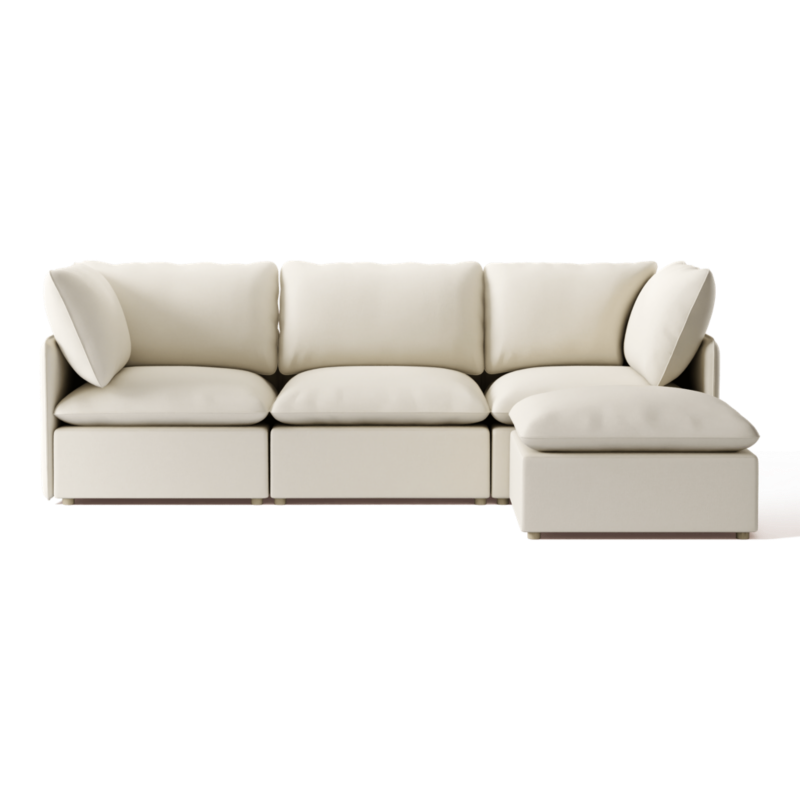 Lumis 4-Piece Modular Deep Depth Sectional Sofa - image 0 of 9