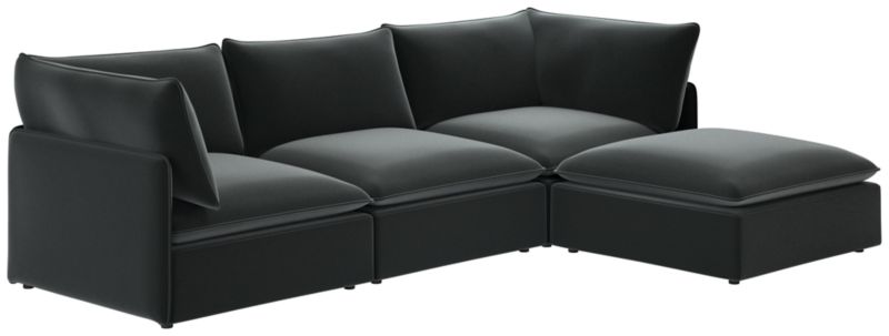 Lumis 4-Piece Modular Deep Depth Sectional Sofa - image 0 of 7