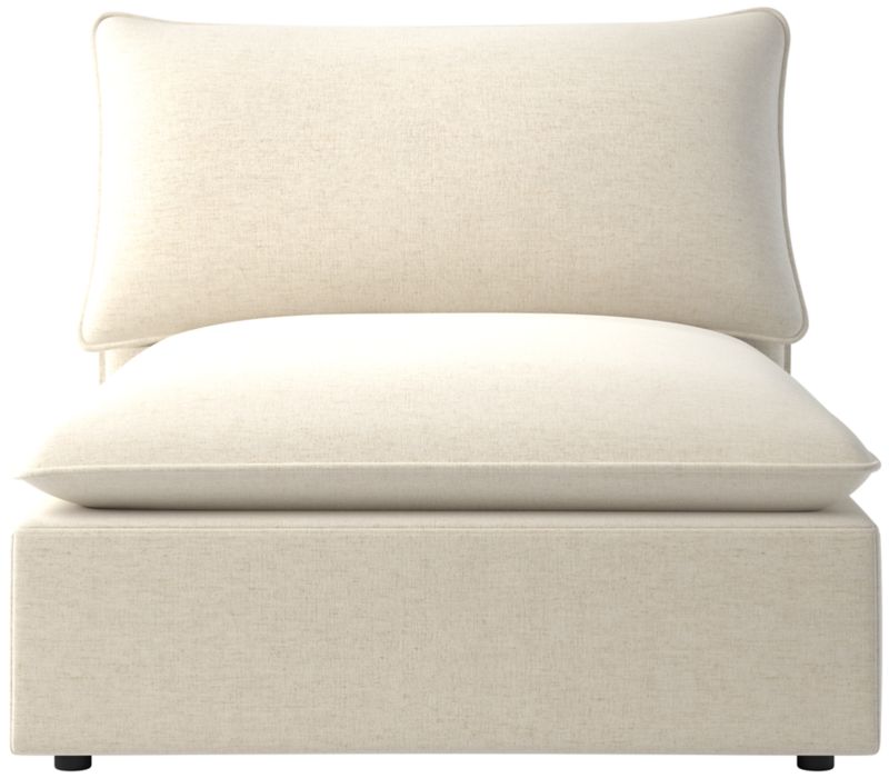 Viewing product image Lumis Snow White Performance Fabric Deep Depth Armless Chair - image 1 of 12