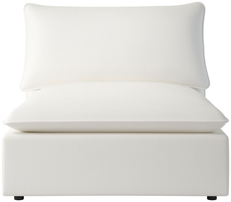 Viewing product image Lumis Snow White Performance Fabric Deep Depth Armless Chair - image 1 of 12