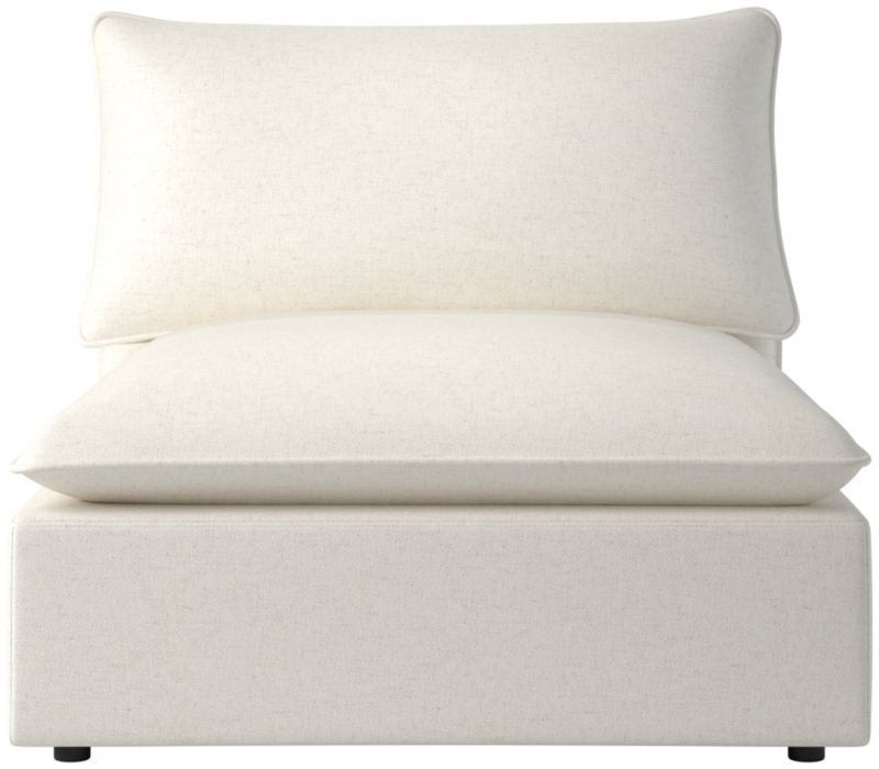 Viewing product image Lumis Snow White Performance Fabric Deep Depth Armless Chair - image 1 of 12