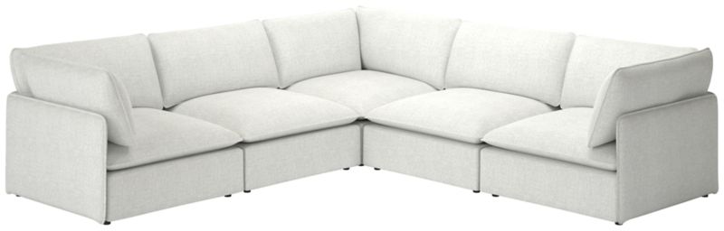 Lumis 5-Piece Modular L-Shaped Deep Depth Sectional Sofa - image 0 of 8