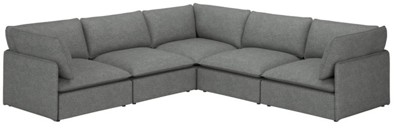 Lumis 5-Piece Modular L-Shaped Deep Depth Sectional Sofa - image 0 of 8