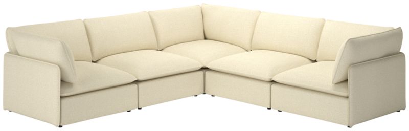 Lumis 5-Piece Modular L-Shaped Deep Depth Sectional Sofa - image 0 of 8