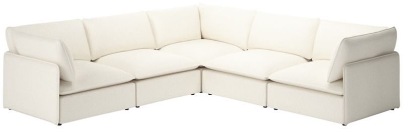 Lumis 5-Piece Modular L-Shaped Deep Depth Sectional Sofa - image 0 of 8