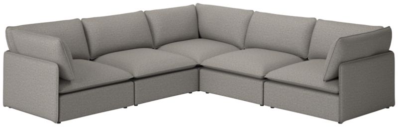 Lumis 5-Piece Modular L-Shaped Deep Depth Sectional Sofa - image 0 of 8