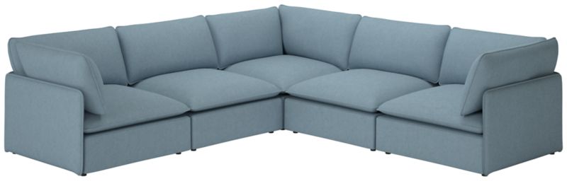 Lumis 5-Piece Modular L-Shaped Deep Depth Sectional Sofa - image 0 of 8