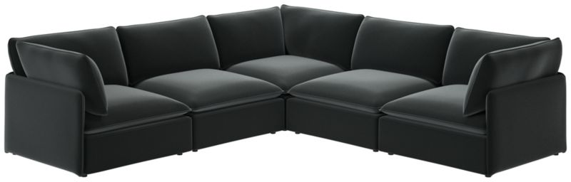 Lumis 5-Piece Modular L-Shaped Deep Depth Sectional Sofa - image 0 of 8