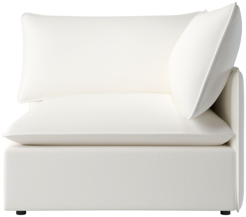 Viewing product image Lumis Snow White Performance Fabric Deep Depth Corner Chair - image 1 of 12