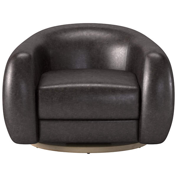Cb2 leather shop swivel chair