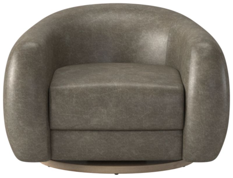 Laszlo Leather Swivel Chair Bello Grey by Ross Cassidy - image 0 of 3