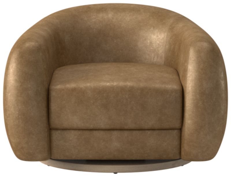 Laszlo Leather Swivel Chair Bello Saddle by Ross Cassidy - image 0 of 3