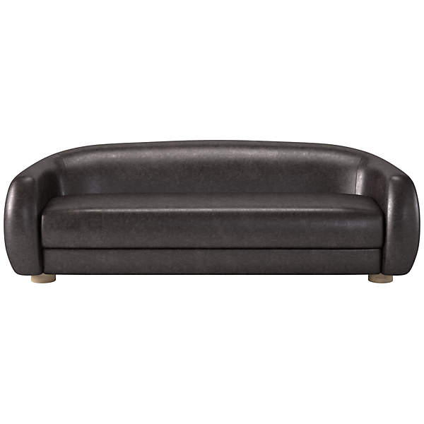 Cb2 leather loveseat hotsell