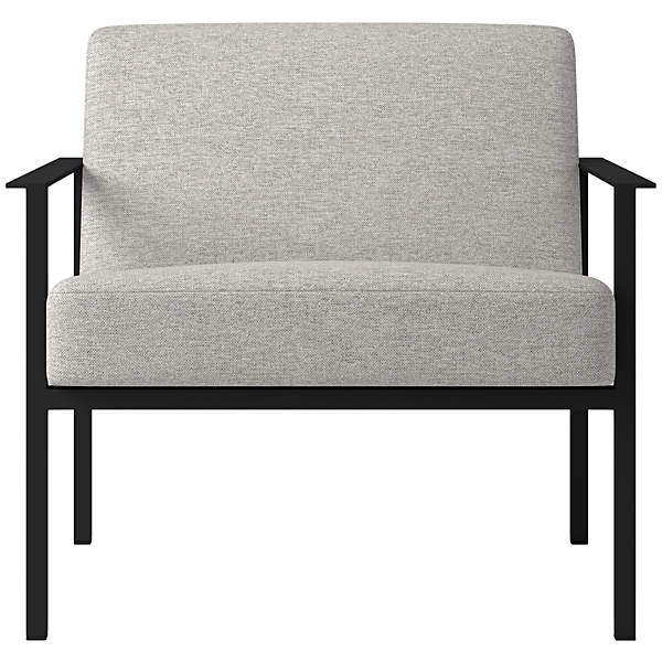 White chair with black frame deals