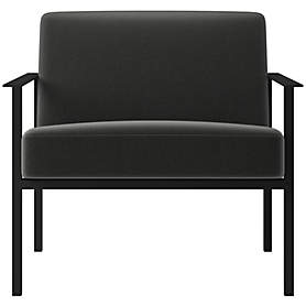 Cue Chair with Black Frame Luca Espresso CB2