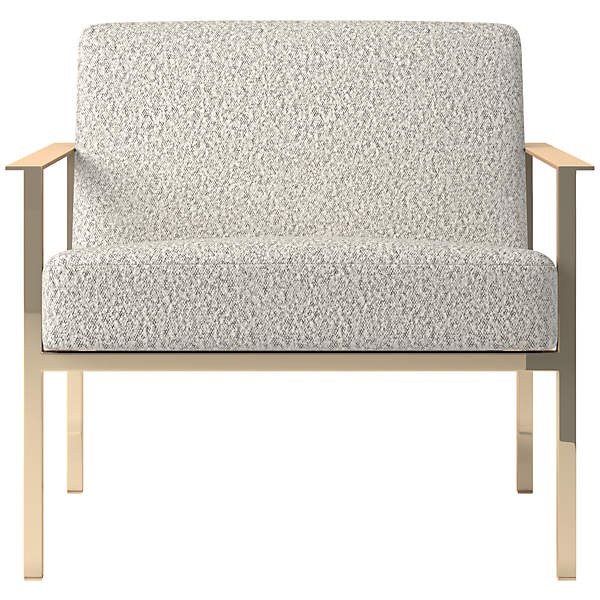 Cue Chair with Metallic Frame Bloce Grey CB2