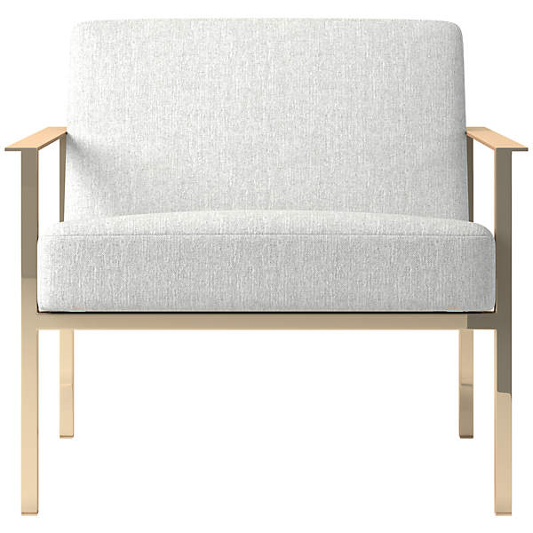 Cue Chair with Metallic Frame Elliot Dove CB2