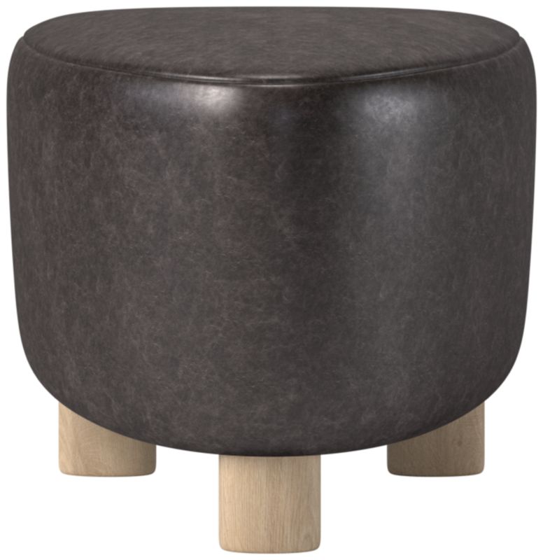 Bozzi Leather Ottoman Bello Black by Ross Cassidy - image 0 of 3